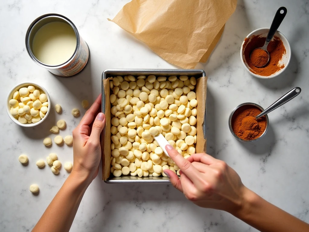 Ingredients for easy three-ingredient gingerbread fudge
