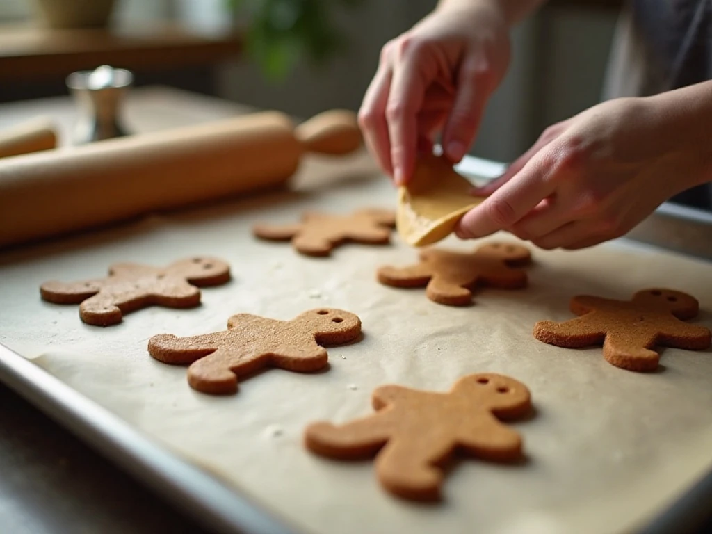 Evenly shaped gingerbread men ready for baking