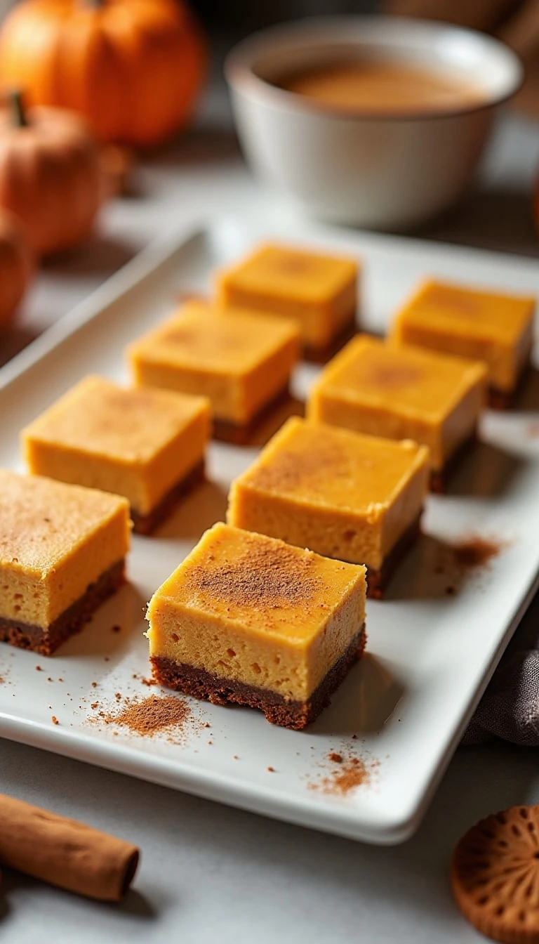 Gingersnap Pumpkin Cheesecake Bars Recipe