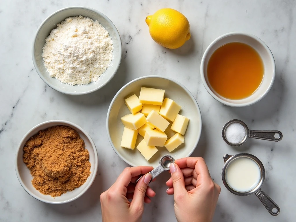 Ingredients for glazed apple hand pies