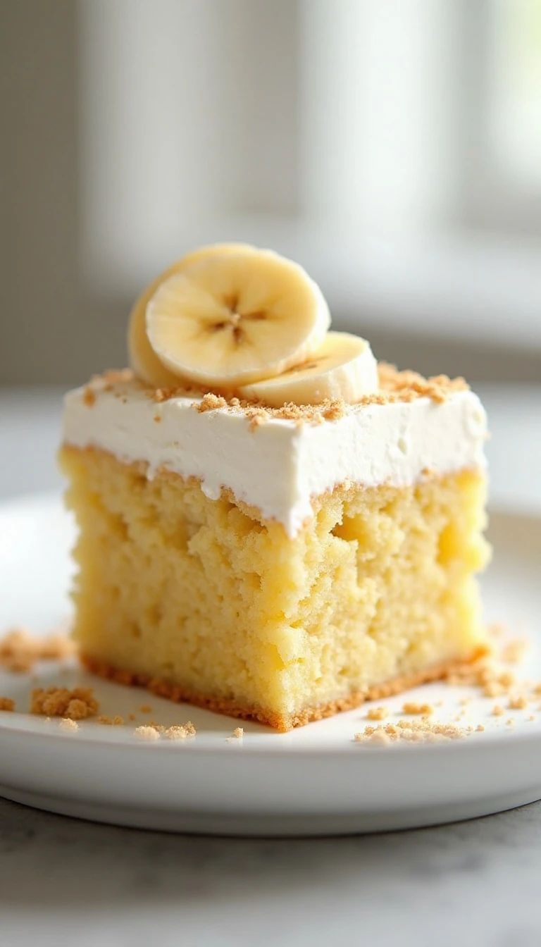 Gluten-Free Banana Poke Cake Recipe with Creamy Banana Pudding