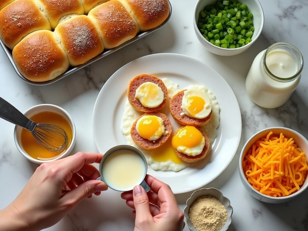 Ingredients for gluten-free breakfast sliders