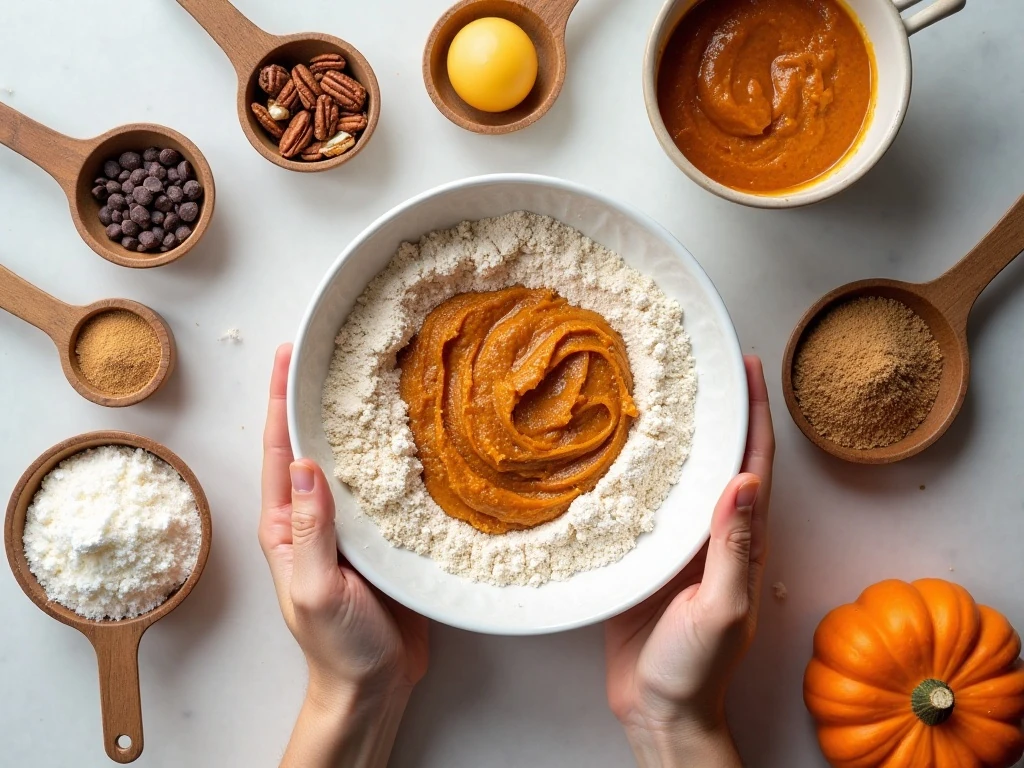 Ingredients for gluten-free pumpkin cookies