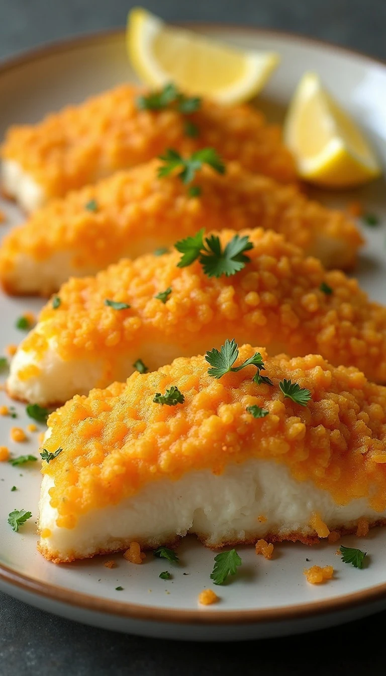 Crispy Goldfish Cracker-Crusted Baked Cod Recipe