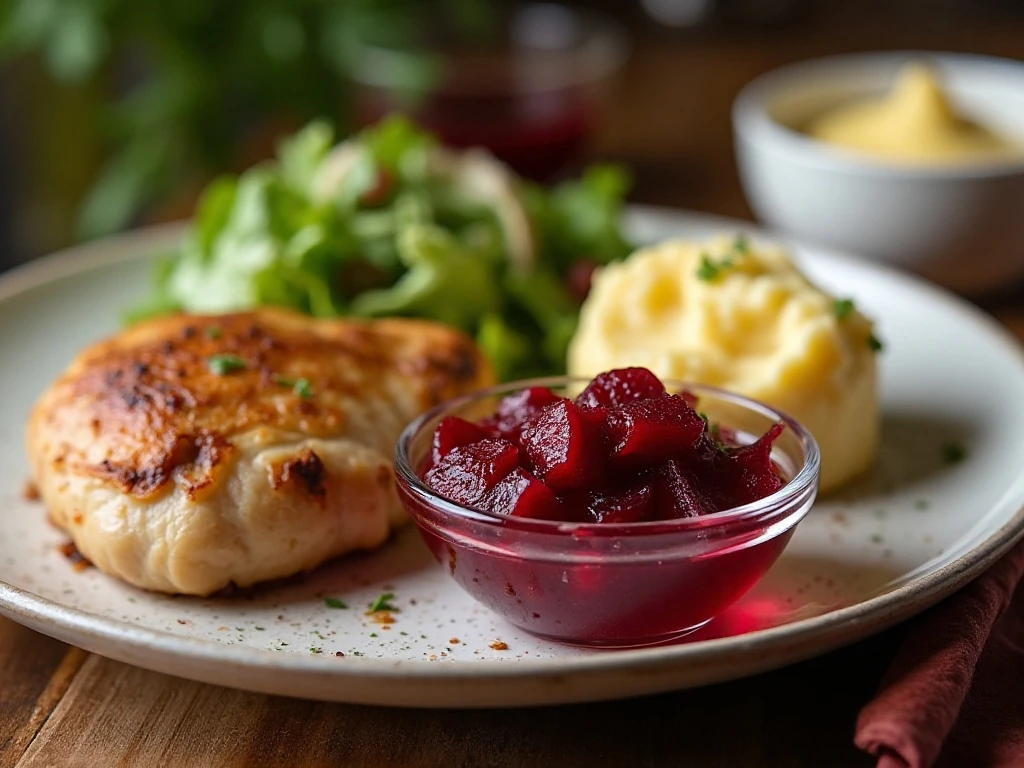 Pickled beets served with a savory dinner