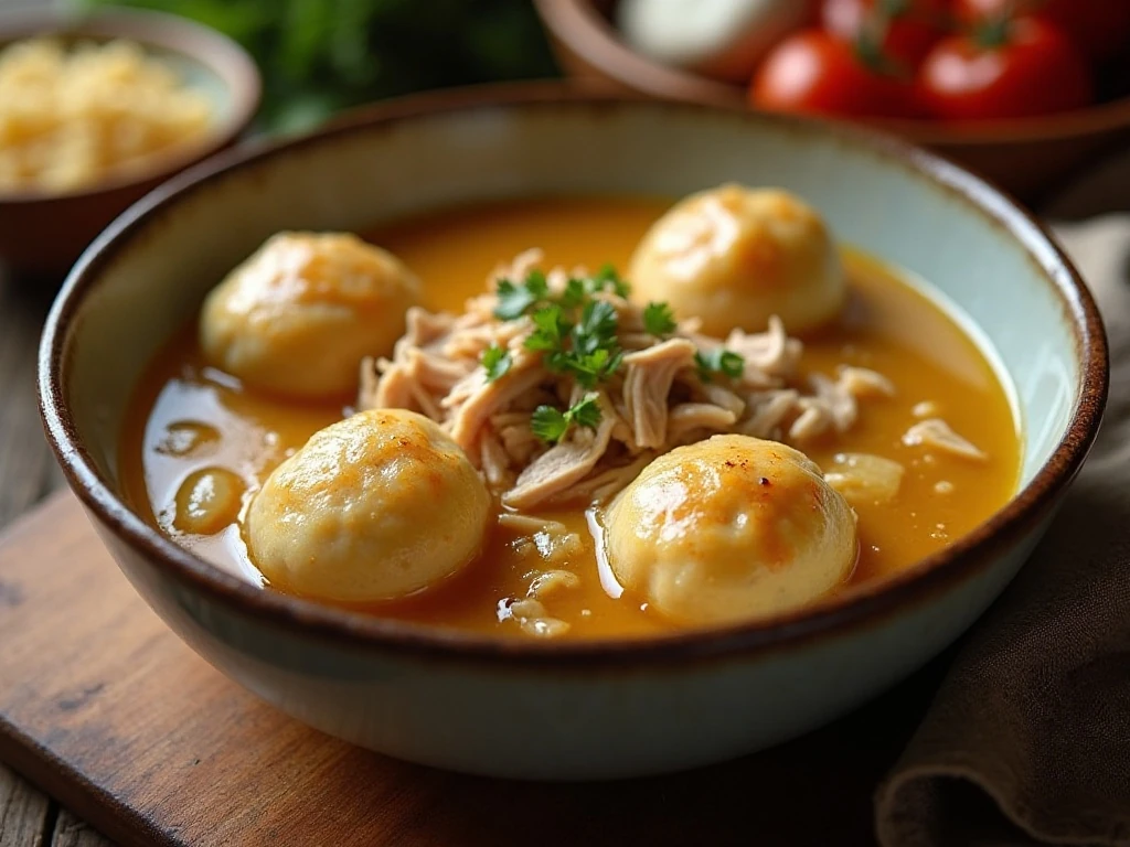 A comforting bowl of Grandma's Southern-style chicken and dumplings