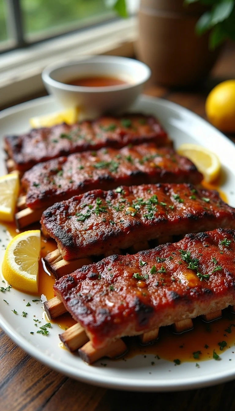 The Best Crispy Greek Ribs Recipe with Lemon, Garlic, and Oregano