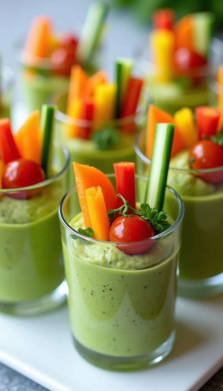 Easy Green Goddess Veggie Dip Cups Recipe for Parties