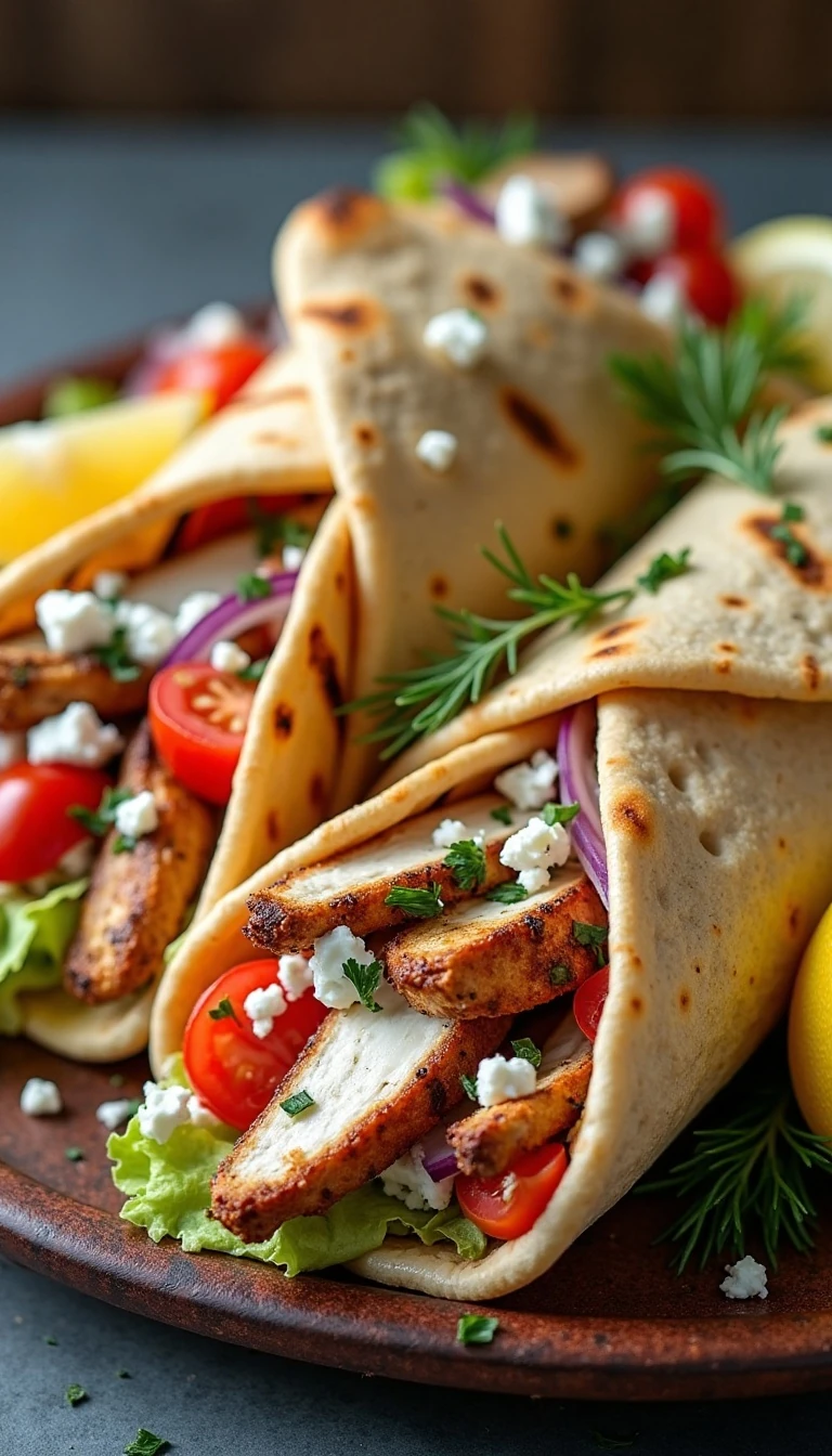Easy Grilled Chicken Gyros Recipe with Creamy Tzatziki