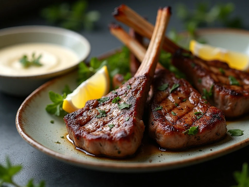 Final platter of easy flavorful grilled lamb chops