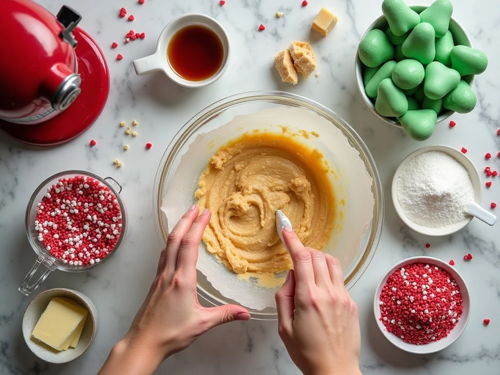 Ingredients for homemade Grinch almond butter candy