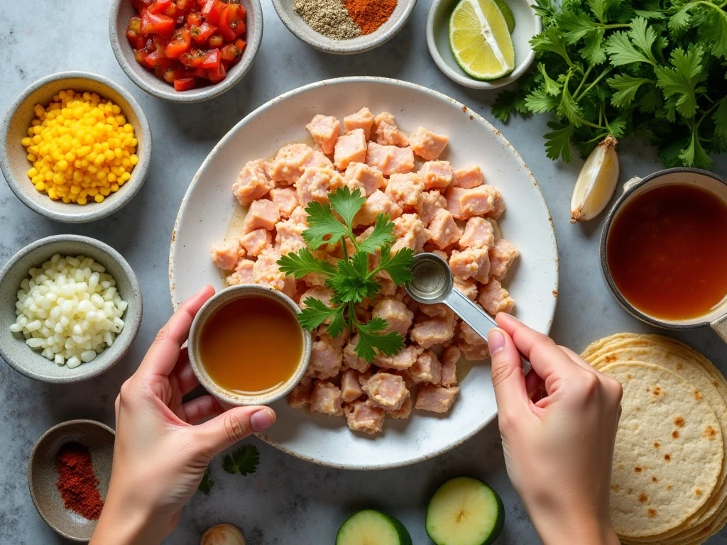 Ingredients for quick ground chicken tacos