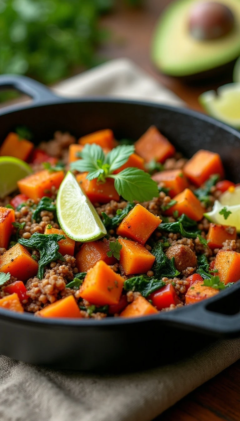 Easy Ground Turkey and Sweet Potato Skillet Recipe