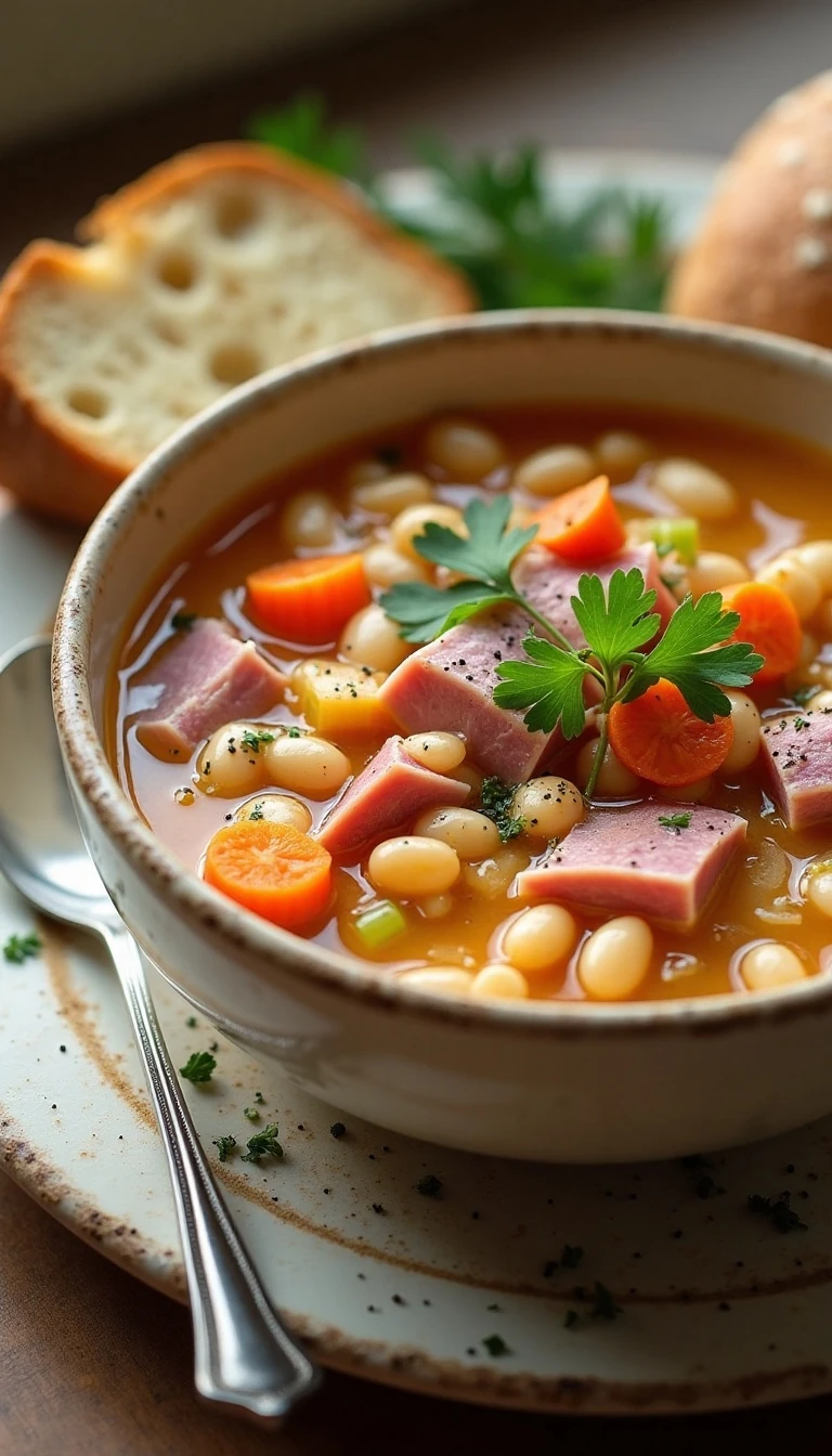 Half-Fast Homemade Ham and Bean Soup That Delivers on Flavor