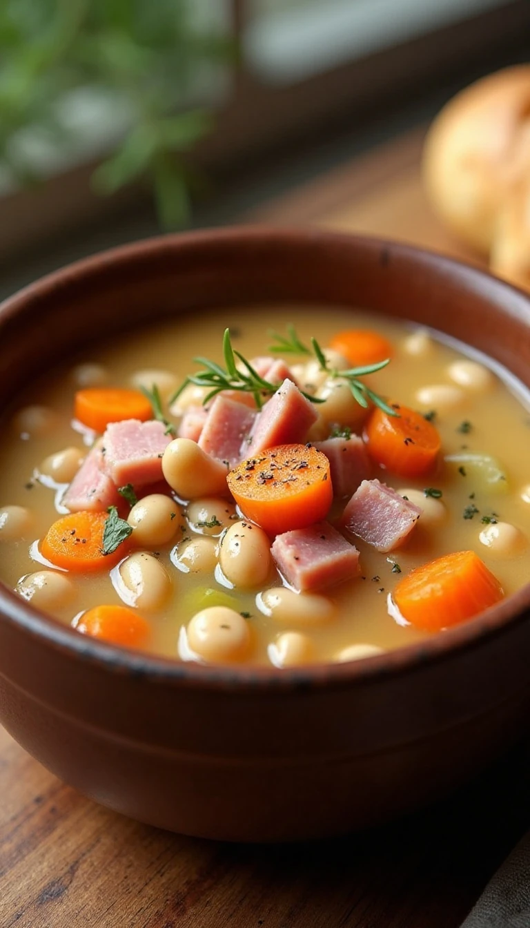 Half-Fast Semi-Homemade Ham and Bean Soup Recipe