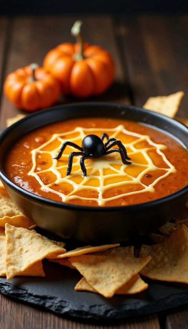 Spooky Halloween Chili Con Queso Dip Recipe