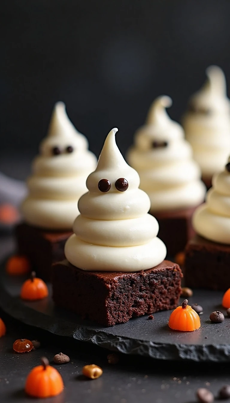 Spooky and Easy Halloween Ghost Brownies Recipe