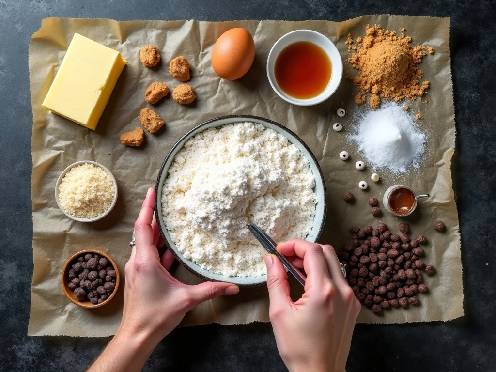 Ingredients for homemade Halloween spider cookies
