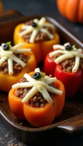 Spooky Halloween Stuffed Mummy Peppers Recipe