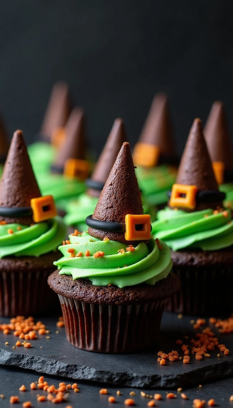 Spooky and Fun Halloween Witch Cupcakes Recipe