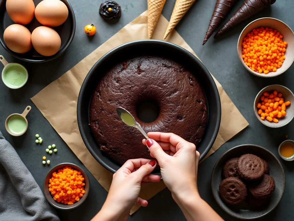 Ingredients for Halloween witch cupcakes