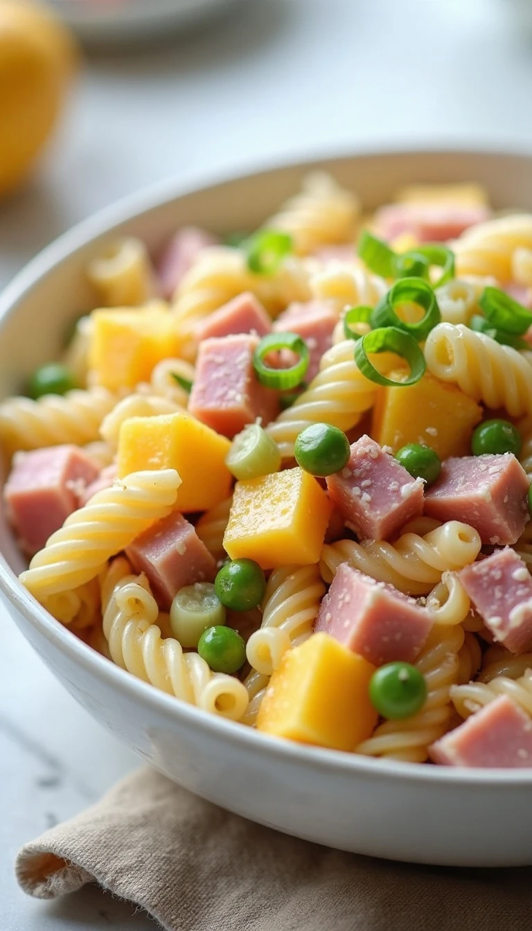 Easy Ham and Pineapple Pasta Salad Recipe