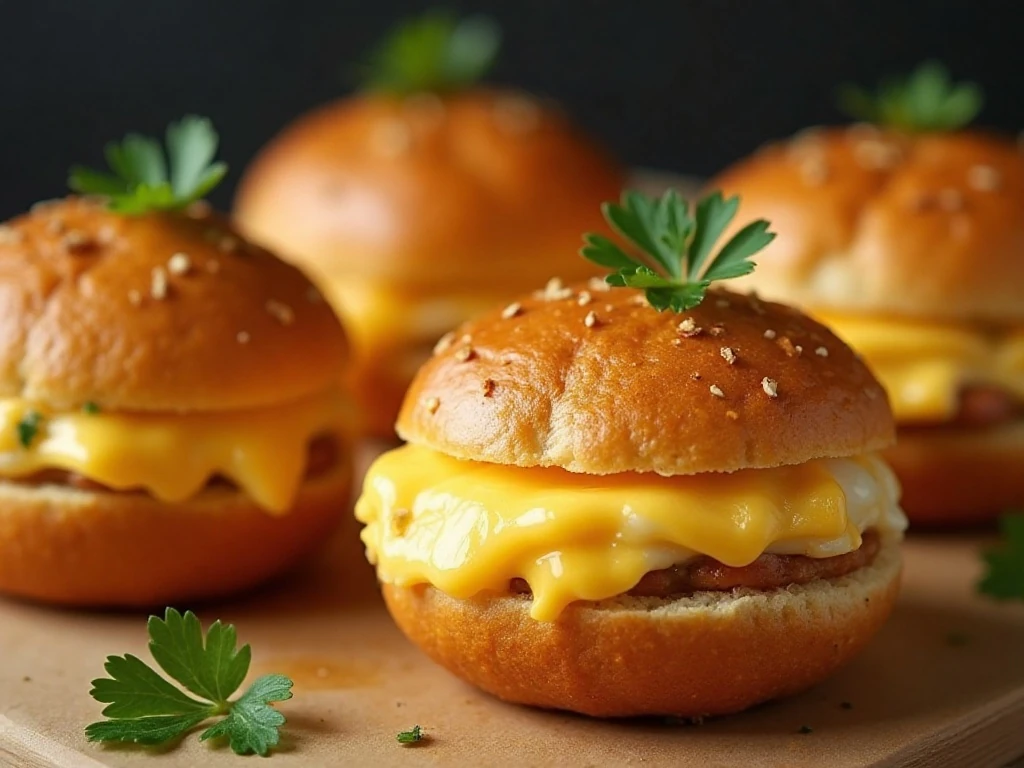 Ham and cheese breakfast bombs with assorted cheese variations