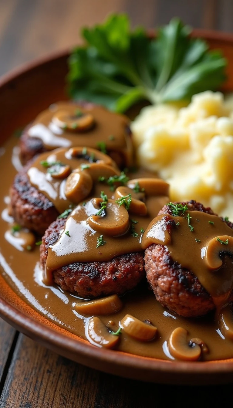 Easy Hamburger Steaks with Mushroom Gravy Recipe