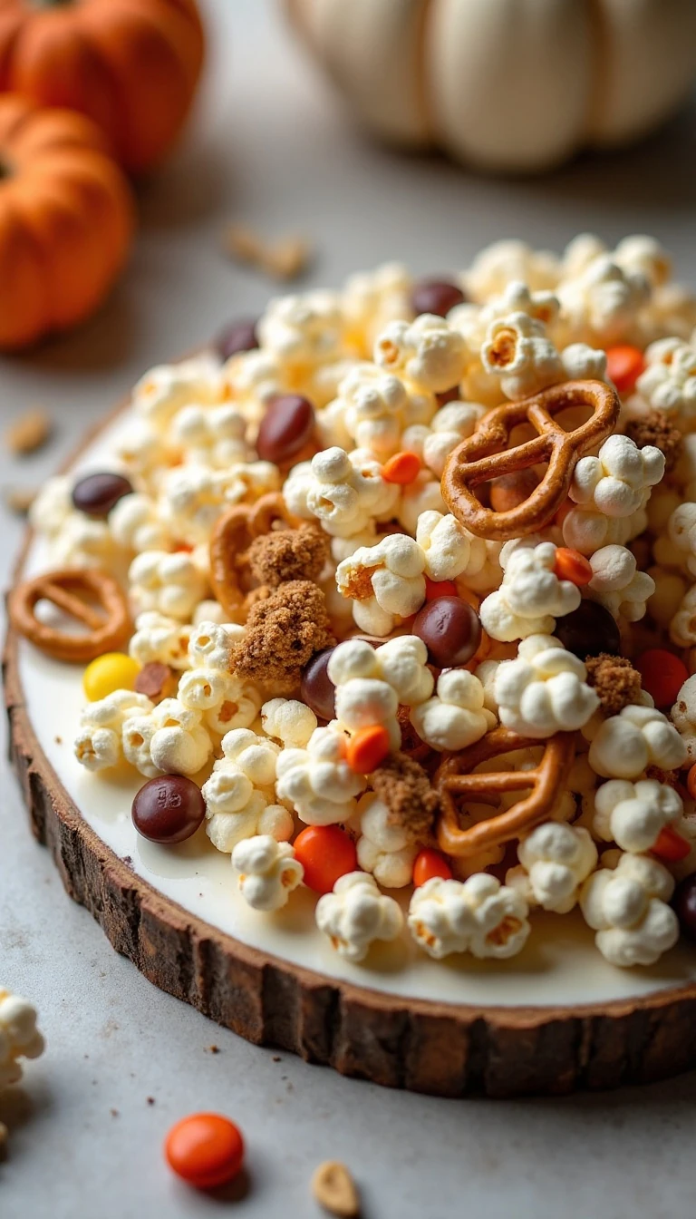 Easy Harvest Popcorn Snack Mix Recipe for Fall Parties
