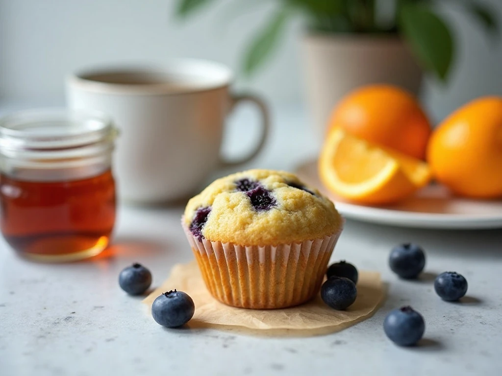 Blueberry orange muffins ready for storage and serving