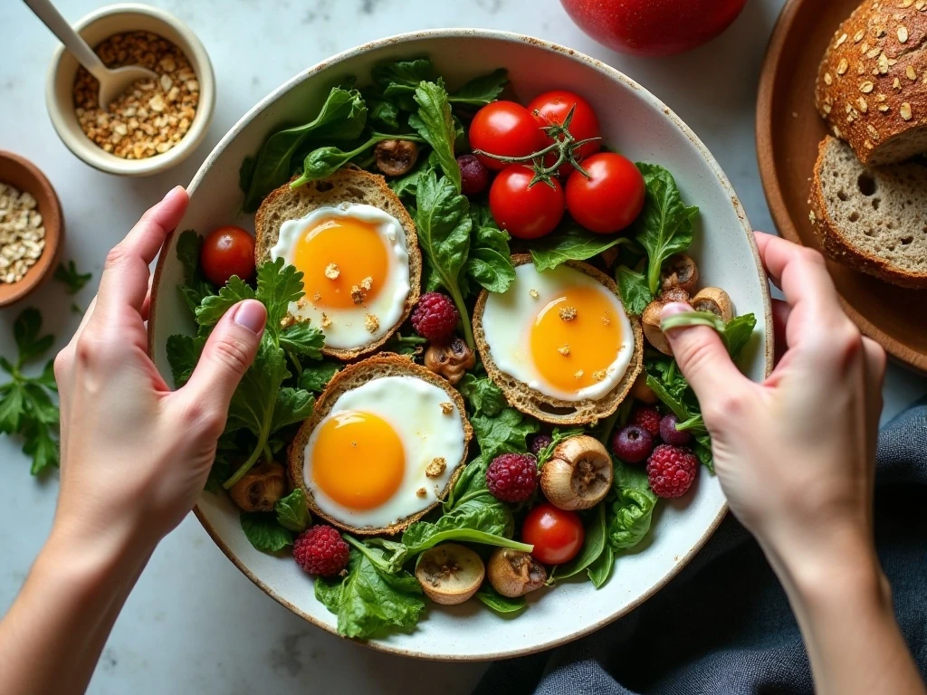 Fresh ingredients commonly used in healthy breakfast casseroles