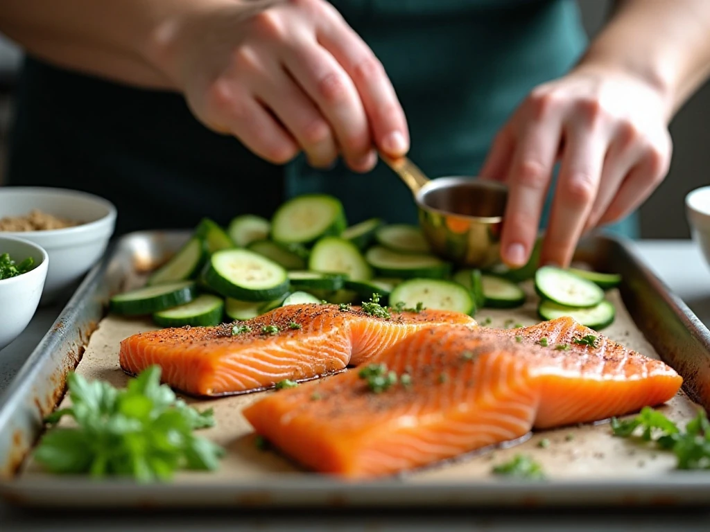Preparing healthy Easter ingredients for cooking