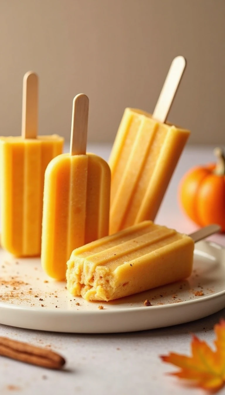 Healthy Pumpkin Yogurt Popsicles Recipe