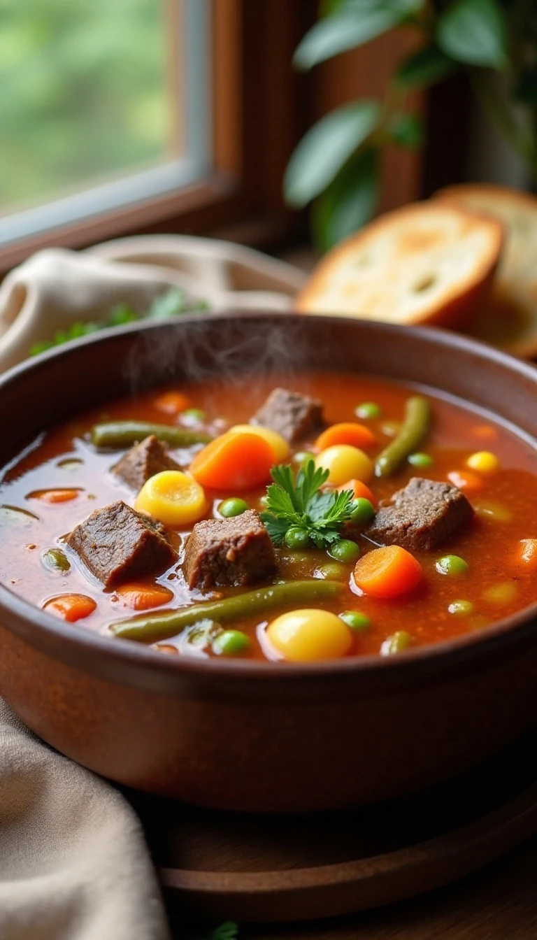 Heartwarming Crockpot Vegetable Beef Soup Recipe