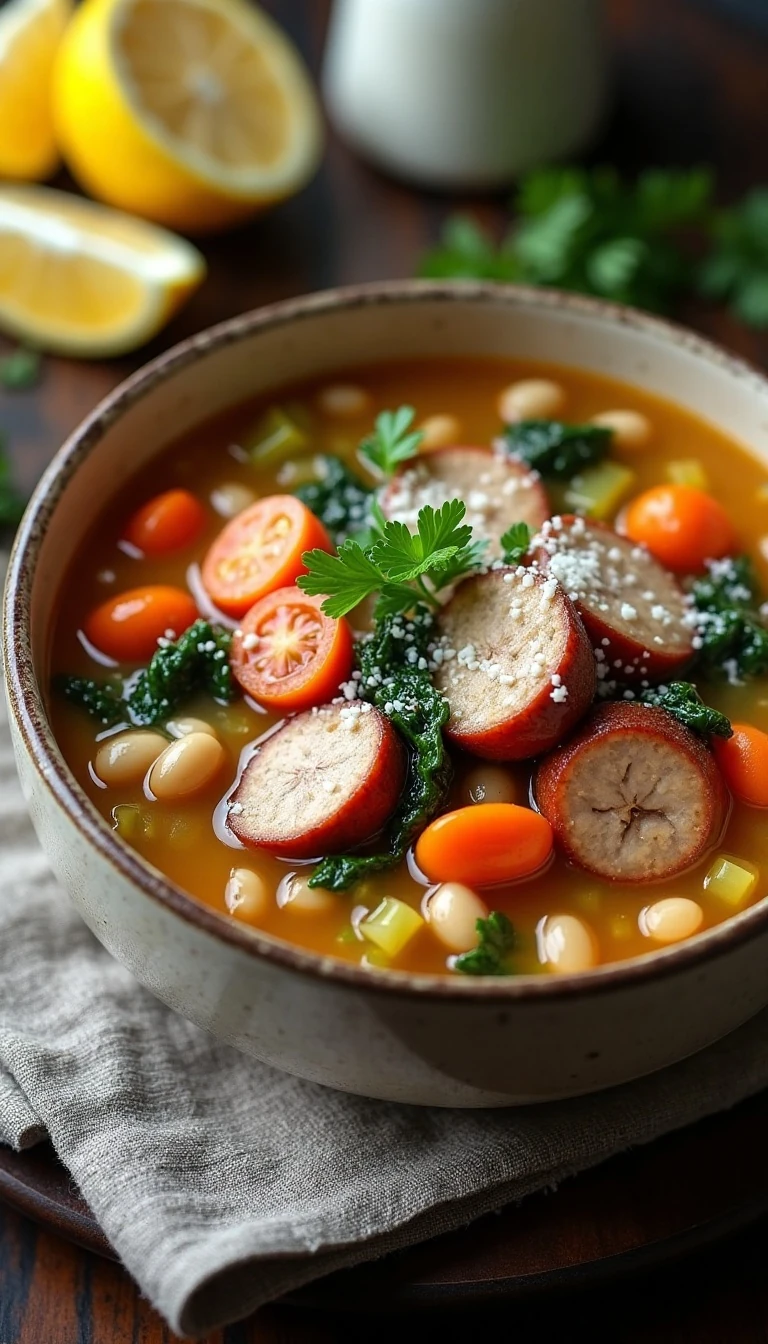 Hearty Chicken Sausage and Bean Soup Recipe