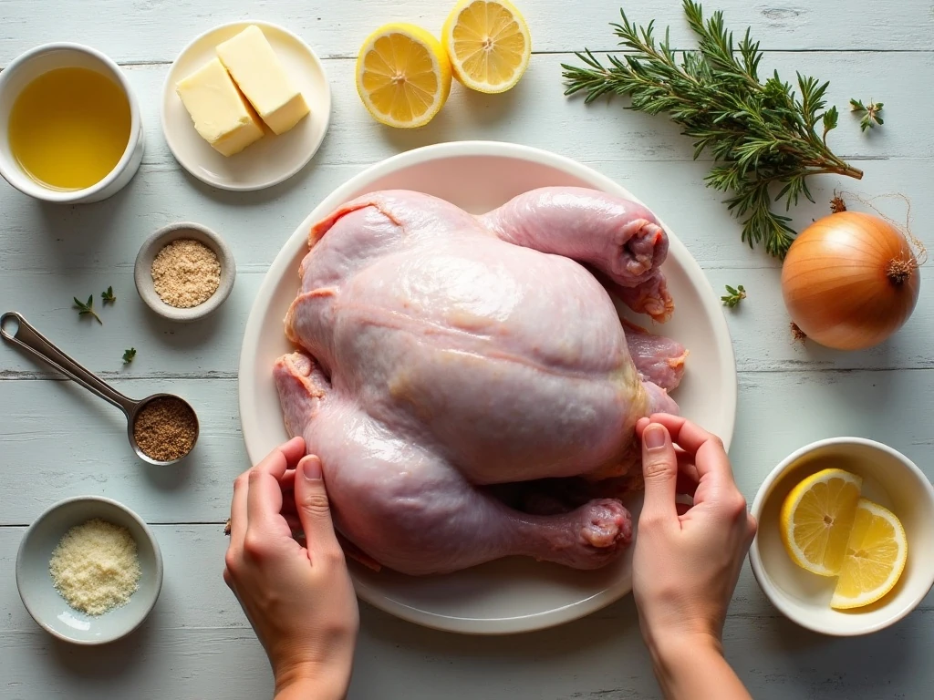 Ingredients for herb-roasted turkey breast