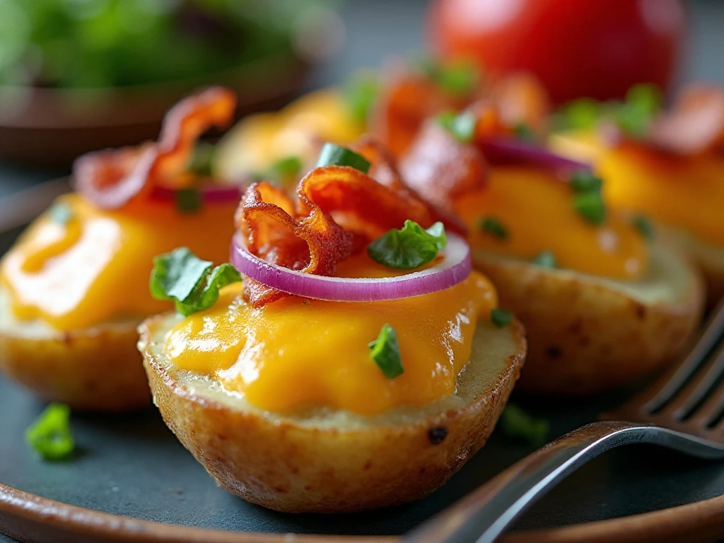 Cheesy hobo potatoes served as a hearty side dish