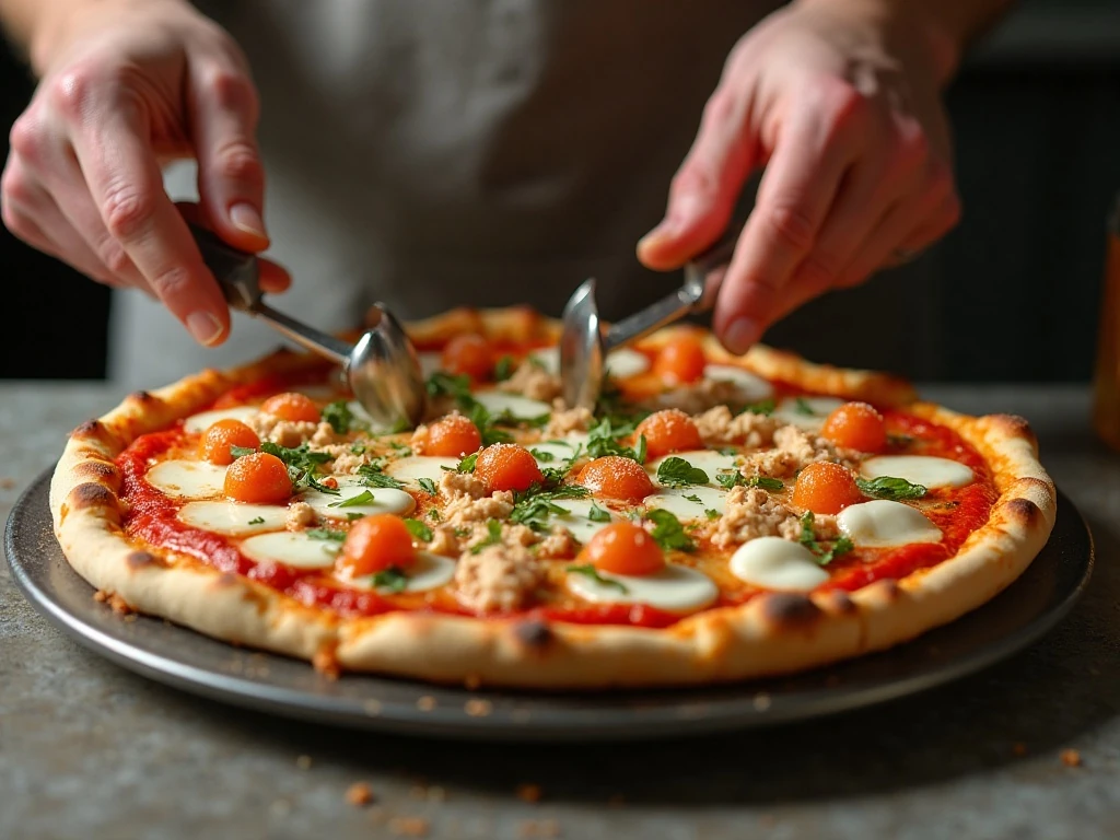 Buffalo chicken pizza ready to bake on a hot pizza stone
