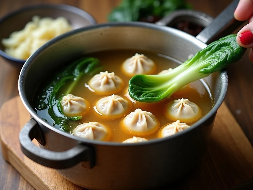Cooking wontons separately to keep the soup broth clear