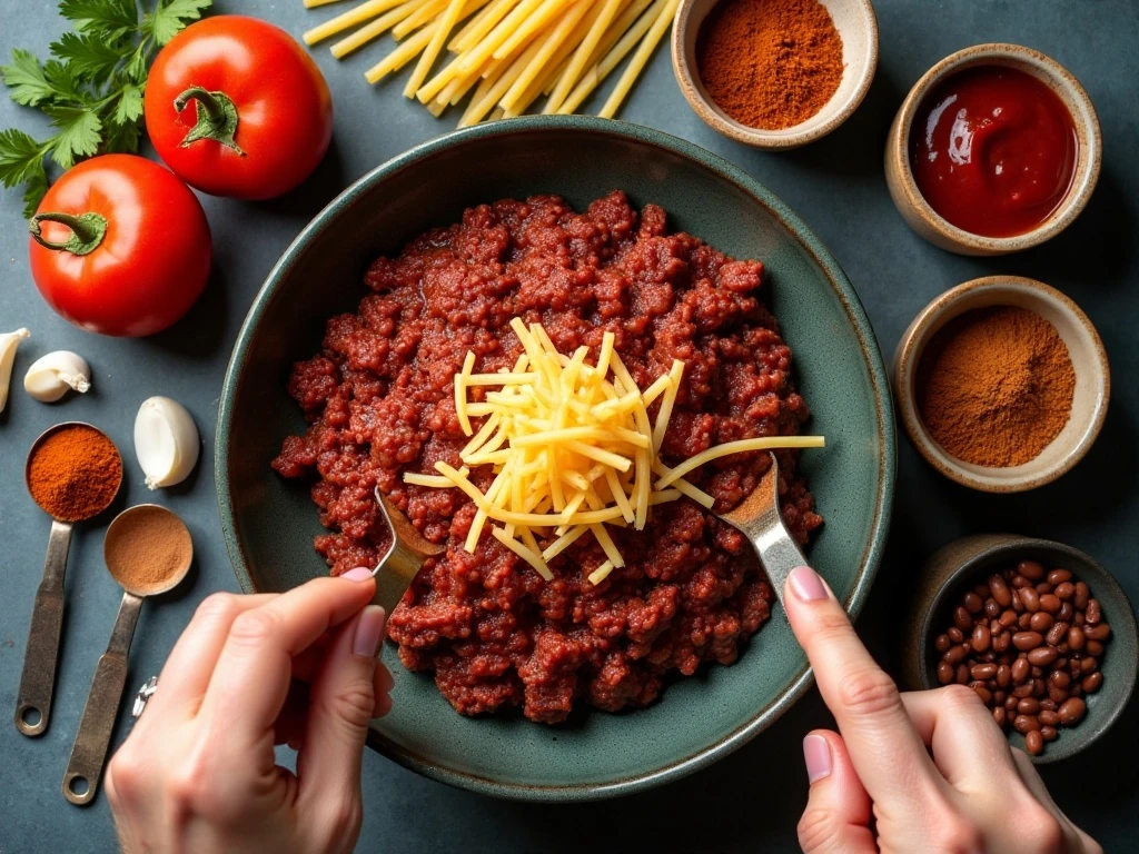 Ingredients for homemade Cincinnati chili