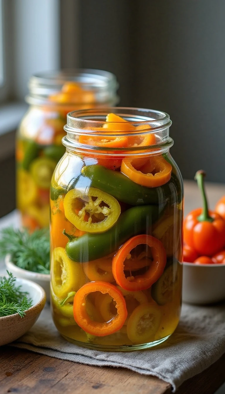 Homemade Cold-Packed Pickled Peppers Recipe