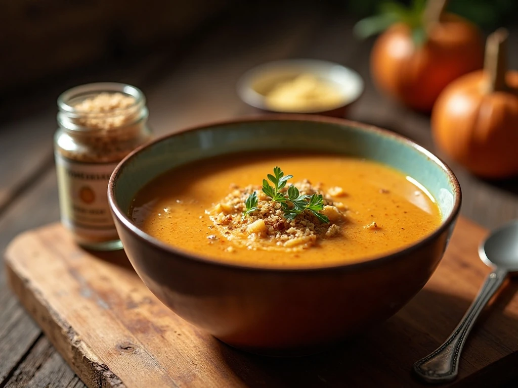 Homemade dry onion soup mix served beside a bowl of onion soup
