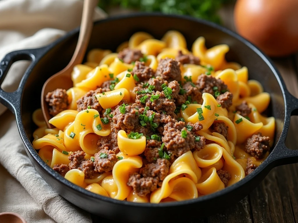 Creamy homemade Hamburger Helper beef noodles served in a bowl