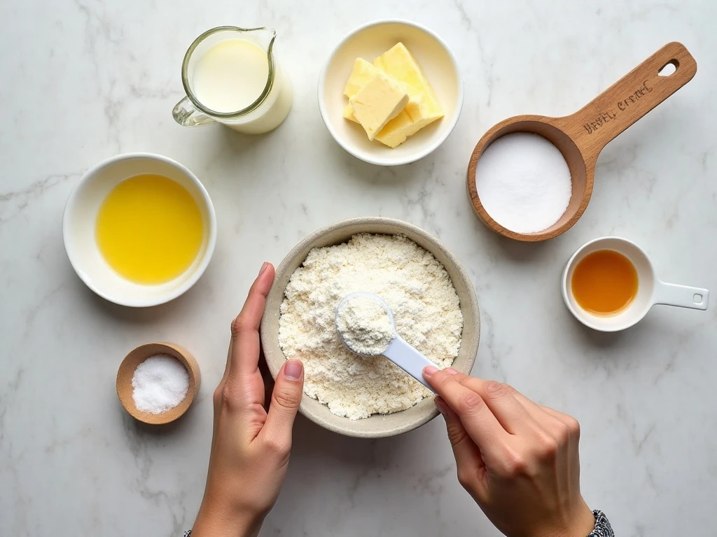 Ingredients for homemade Hawaiian sweet rolls