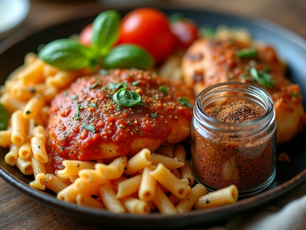 Italian-inspired meal seasoned with homemade Italian seasoning
