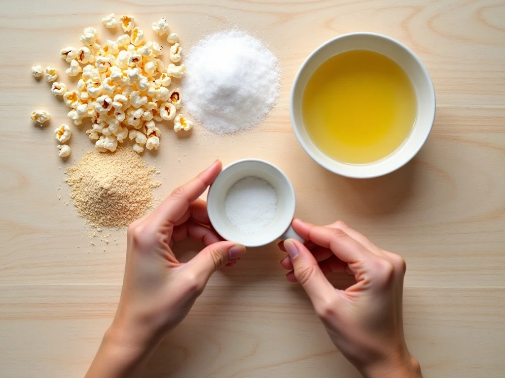 Ingredients for homemade kettle corn