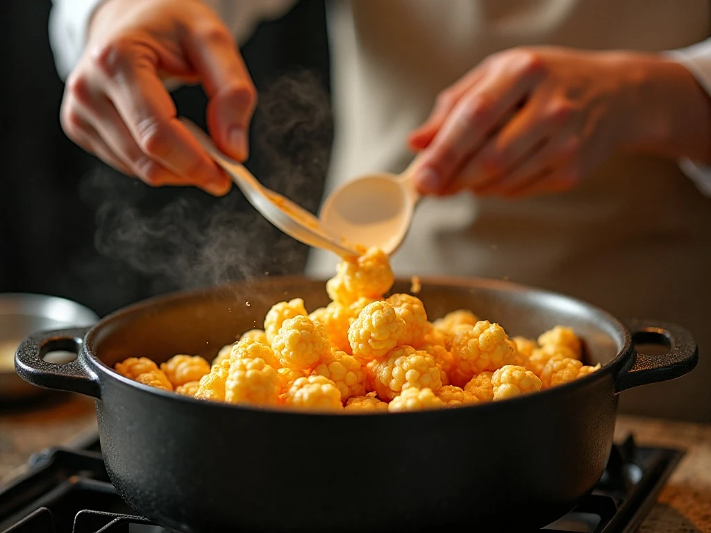 Cooking kettle corn in a covered stovetop pot