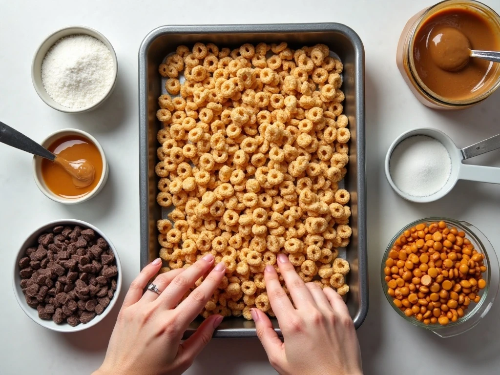 Ingredients for homemade Oh Henry bars