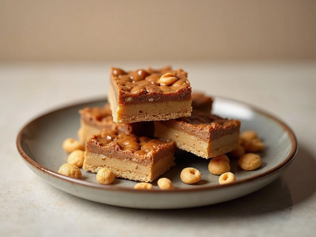 Neatly cut Oh Henry bars ready to serve