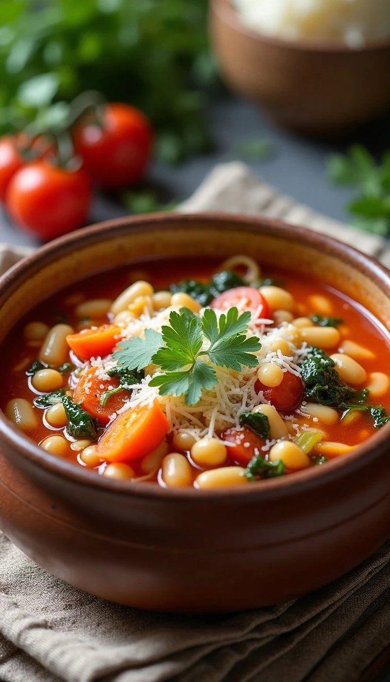 Comforting Homemade Orzo Soup Recipe with Tomatoes, Beans, and Greens